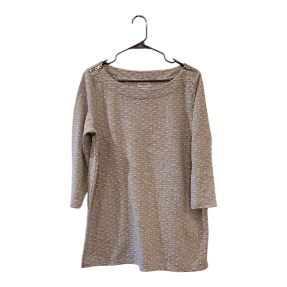 Liz Claiborne weekend Polka Dot Tunic Top   Light Gray size L